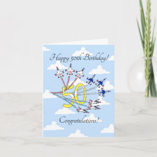 Thunderbirds 50th Birthday Card Blue Sky
