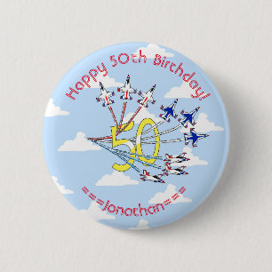 Thunderbirds 50th Blue Sky Birthday Badge