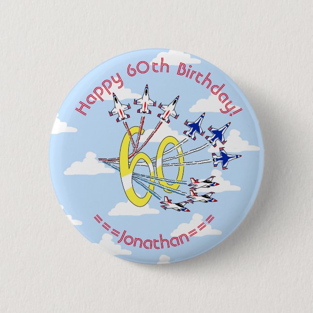 Thunderbirds 60th Blue Sky Birthday Badge (Front)
