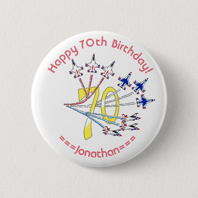 Thunderbirds 70th Birthday Badge (Front)