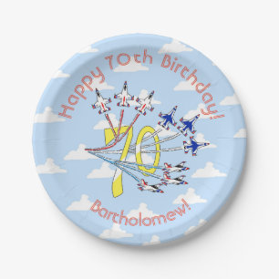 Thunderbirds 70th Birthday Blue Sky Paper Plate