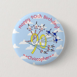 Thunderbirds 90th Birthday Badge (Blue Sky)