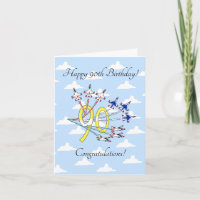 Thunderbirds 90th - Birthday Card - Blue Sky 