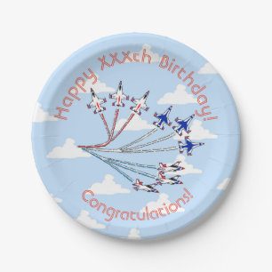 Thunderbirds Blue Sky Paper Plate