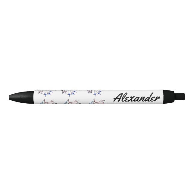 Thunderbirds Customisable Black Ink Pen (Front)