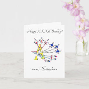 Thunderbirds Initial A Birthday Card