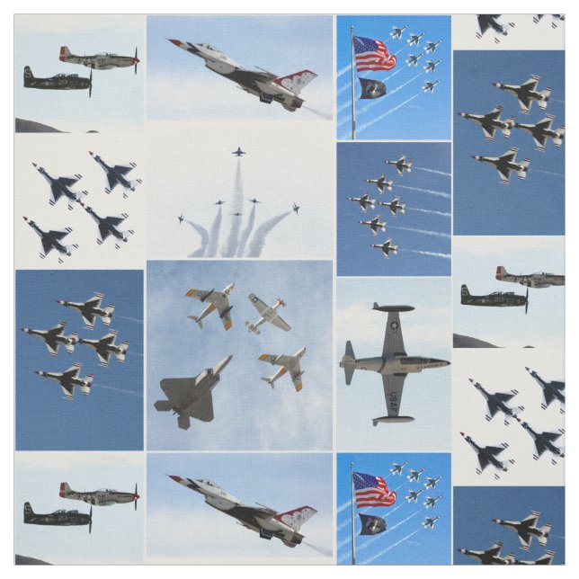 Thunderbirds, Military Jet Variety  Fabric (Swatch)
