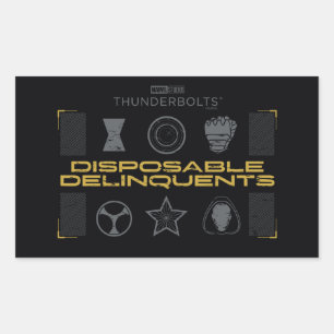 Thunderbolts*   Disposable Delinquents Rectangular Sticker