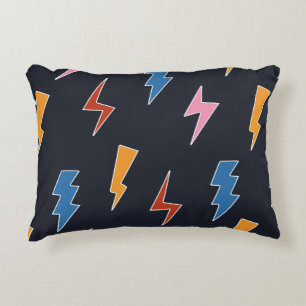 Thunderbolts seamless pattern,hand drawn lightning decorative cushion