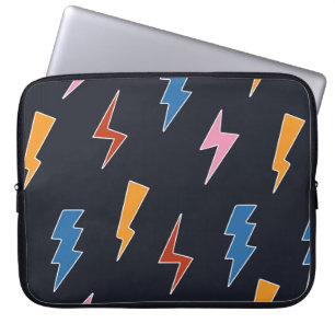 Thunderbolts seamless pattern,hand drawn lightning laptop sleeve