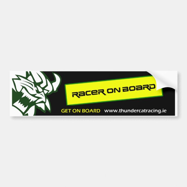 Thundercat Racing - Racer On Board Bumpersticker Bumper Sticker (Front)