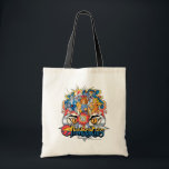 ThunderCats | Firey Group Graphic Tote Bag<br><div class="desc">Check out this ThunderCats group graphic featuring Lion-O,  Panthro,  Tygra,  and Cheetara with their weapons ready in front of a firey explosion!</div>