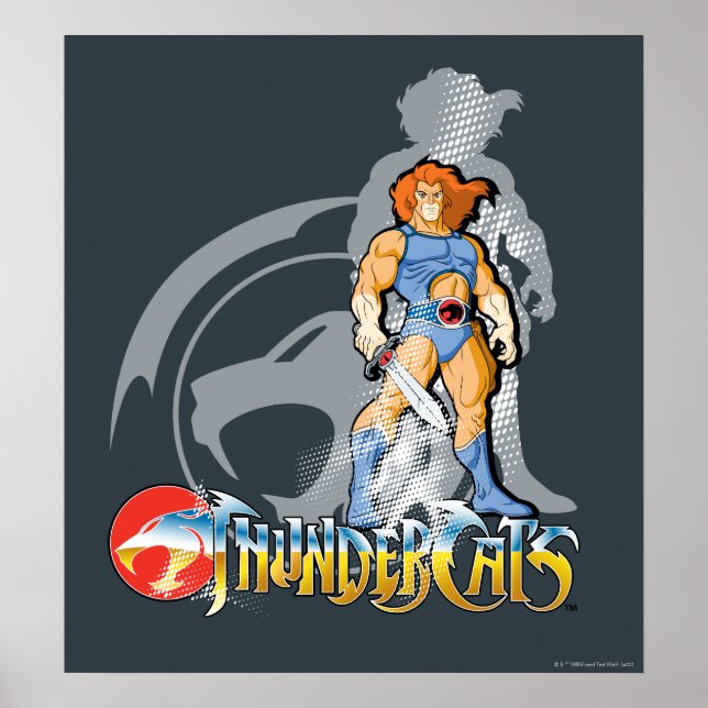 ThunderCats | Lion-O Halfttone Shadow Graphic Poster (Front)