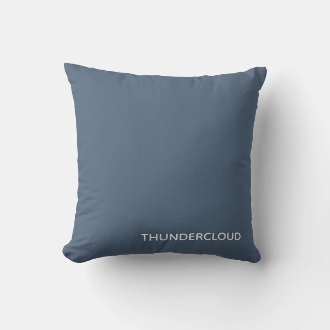 Thundercloud Blue-gray Color Name Cushion (Front)