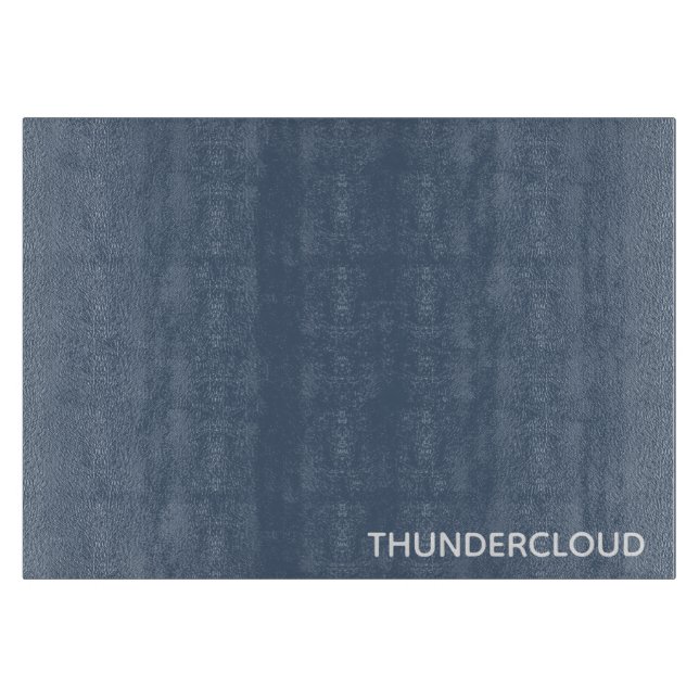 Thundercloud Blue-grey Colour Name Cutting Board (Front)