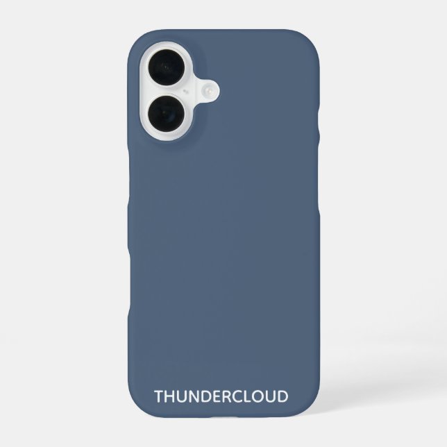 Thundercloud Blue-grey Colour Name iPhone 16 Case (Back)