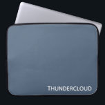 Thundercloud Blue-grey Colour Name Laptop Sleeve<br><div class="desc">Blue-grey like thunderous clouds</div>