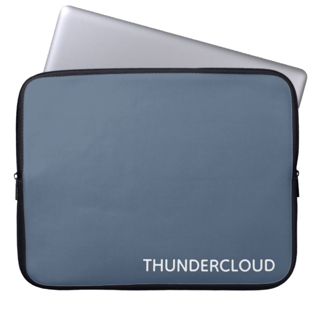 Thundercloud Blue-grey Colour Name Laptop Sleeve (Front)