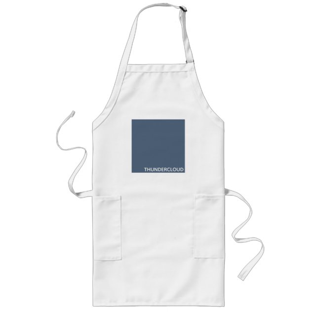 Thundercloud Blue-grey Colour Name Long Apron (Front)