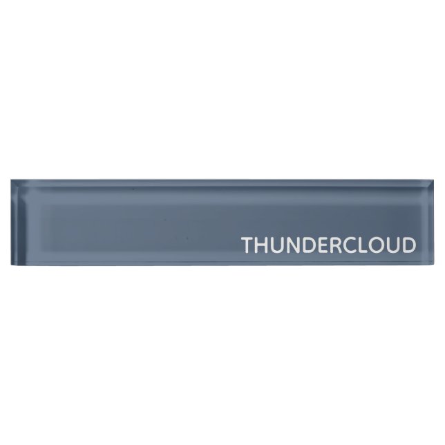 Thundercloud Blue-grey Colour Name Nameplate (Front)