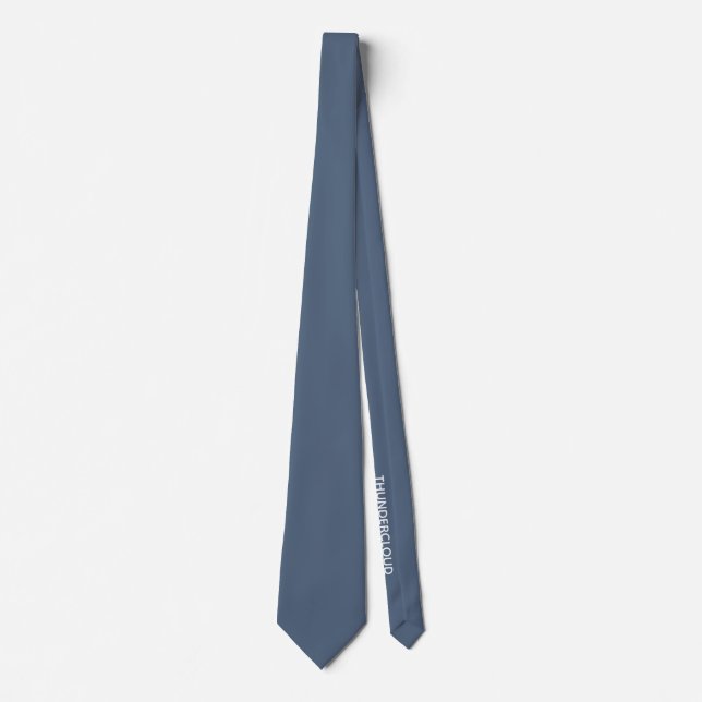 Thundercloud Blue-grey Colour Name Tie (Front)