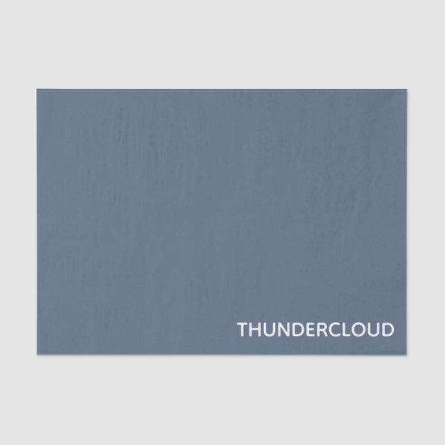 Thundercloud Blue-grey Colour Name Tissue Paper (Front)