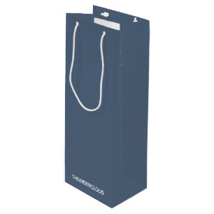 Thundercloud Blue-grey Colour Name Wine Gift Bag