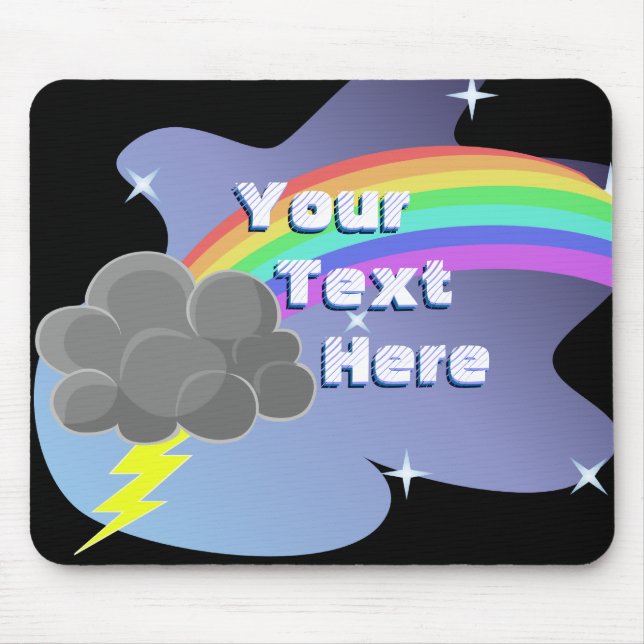 Thundercloud Rainbow Mouse Mat (Front)