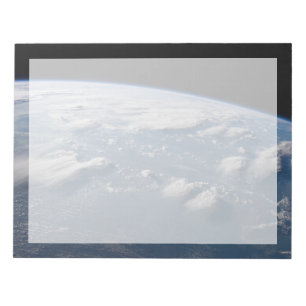 Thunderhead Anvils Of Earth Onto Southern Borneo. Notepad