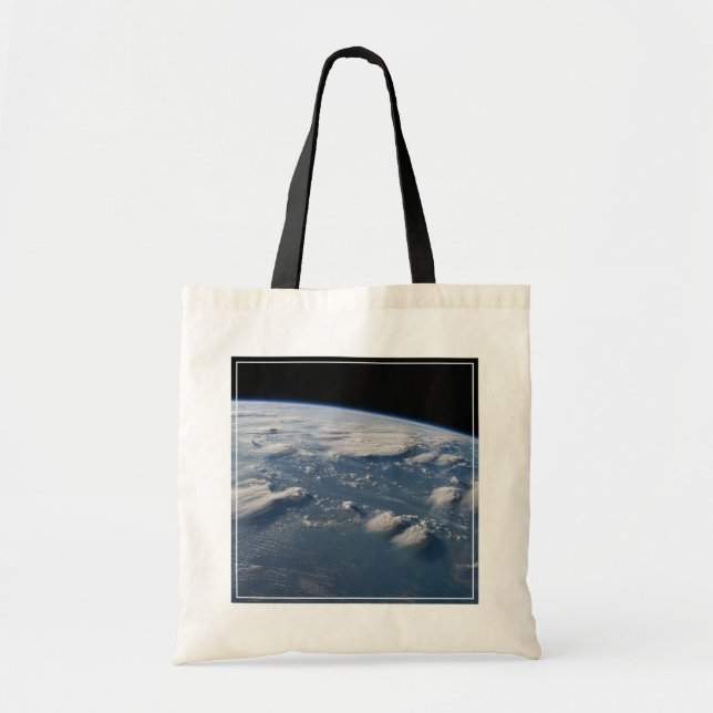 Thunderhead Anvils Of Earth Onto Southern Borneo. Tote Bag (Front)