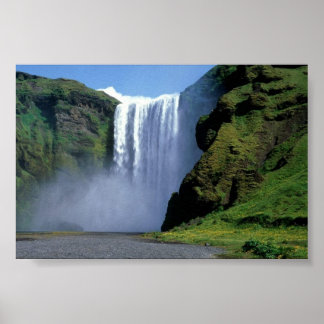 Thundering Mist, Iceland Poster