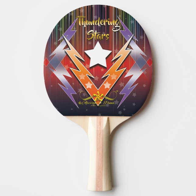 Thundering Stars Ping Pong Paddle (Front)