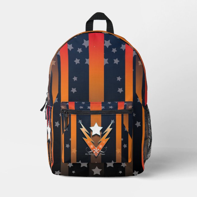 Thundering Stars Printed Backpack (Front)
