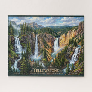 Thundering Waterfalls of Yellowstone Jigsaw Puzzle
