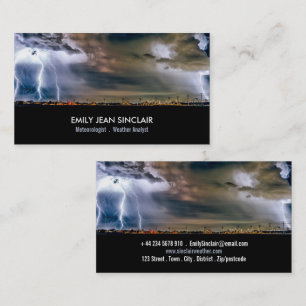 Thunderstorm and Lightening, Meteorologist Business Card