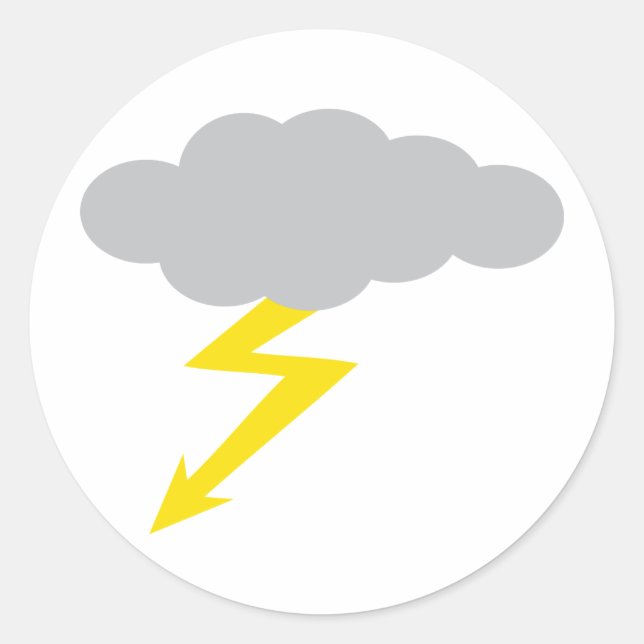 thunderstorm classic round sticker (Front)