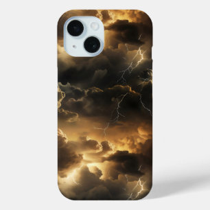 Thunderstorm Clouds Pattern iPhone 15 Case