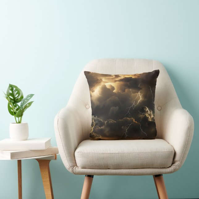Thunderstorm Clouds Pattern Cushion (Chair)