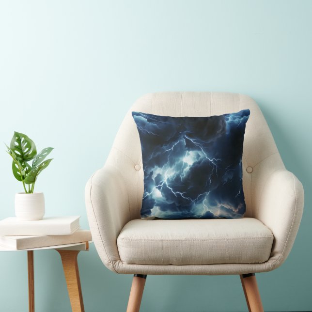 Thunderstorm Lighting Pattern Cushion (Chair)