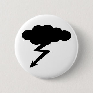 thunderstorm lightning 6 cm round badge