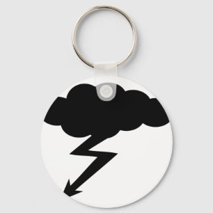 thunderstorm lightning key ring