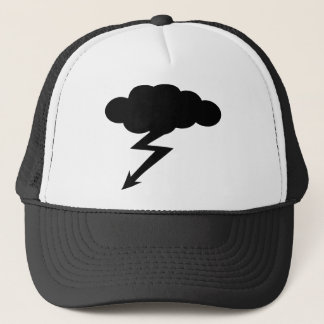 thunderstorm lightning trucker hat