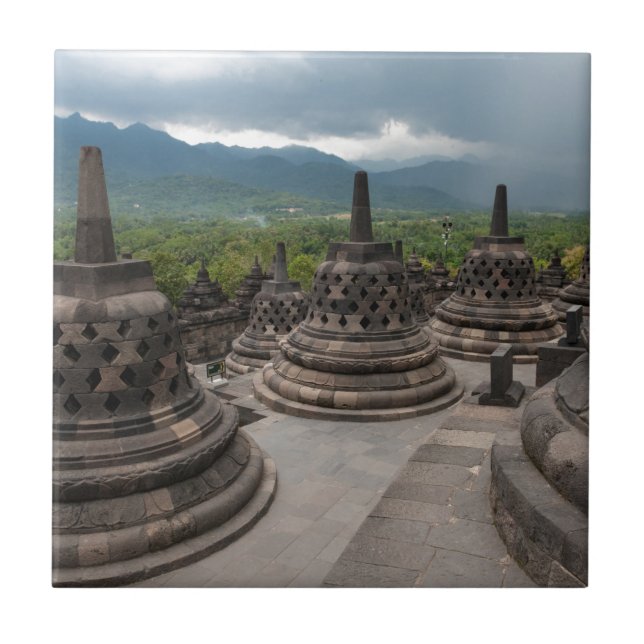 Thunderstorm over Borobudur Tile (Front)