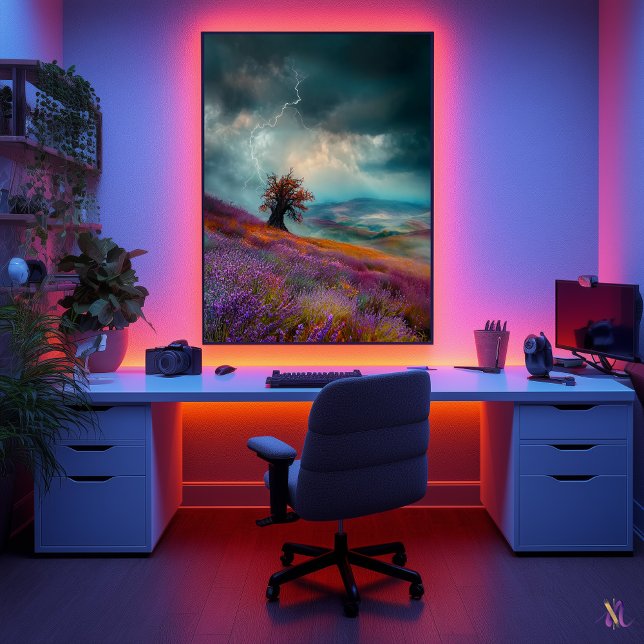 Thunderstorm Over Lavender Fields - Dramatic  Poster (Creator Uploaded)