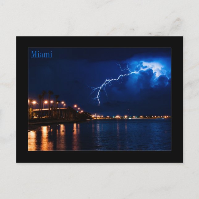 Thunderstorm over Miami - Postcard (Front)