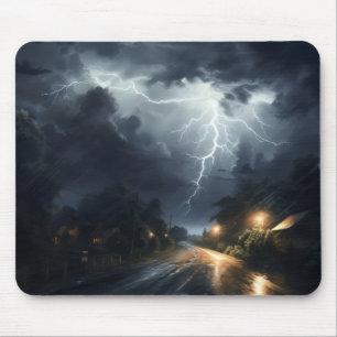 Thunderstorm over Road Mouse Mat