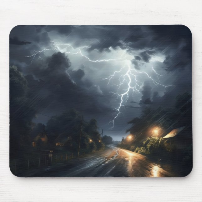 Thunderstorm over Road Mouse Mat (Front)