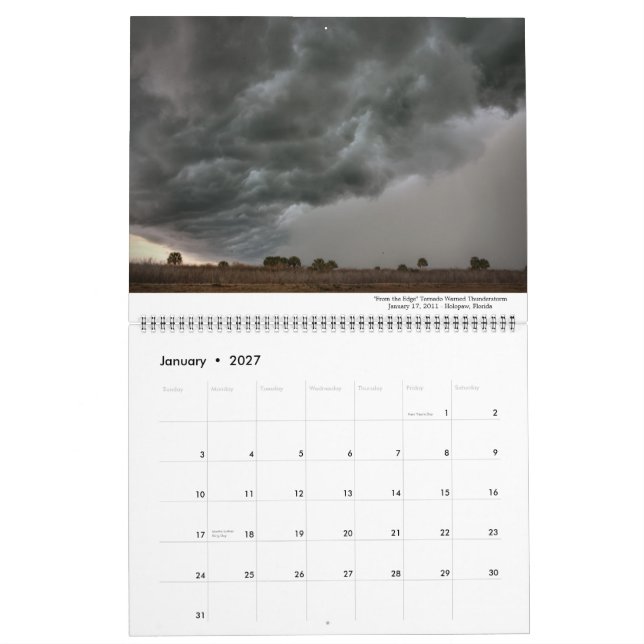 Thunderstorm Photography Calendar (Jan 2027)