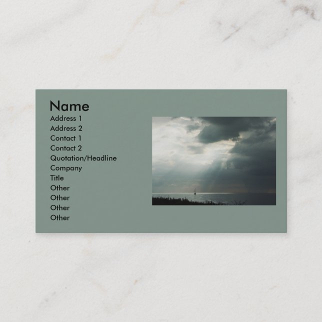 Thunderstorm Sailing Business Card (Front)