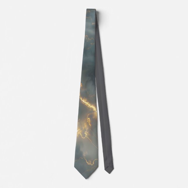 Thunderstorm Tie/tie with lightning Tie (Front)
